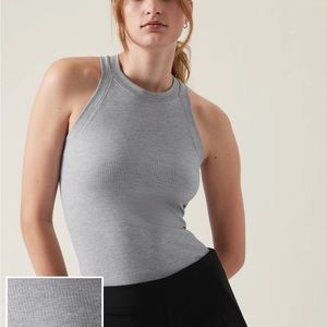 Athleta Renew Seamless Racerback Tank Gray XXS